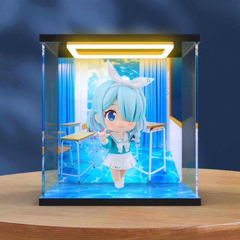 适用粘土人#2245 蔚蓝档案 阿罗娜 手办模型防尘回灯亚克力收纳盒,收纳整理,手办收纳盒,淘宝优惠券,粉丝福利购,淘宝优惠卷