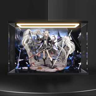 适用明日方舟 拉普兰德 典雅噩兆手办潮玩模型亚克力灯光款收纳盒