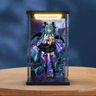 适用初音未来 小浣熊拉斯卡尔 恶魔 手办模型回型灯亚克力收纳盒