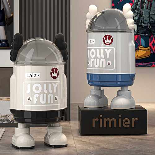 垃圾桶家用客厅卧室高颜值创意带脚站脚纸篓大容量密封滑盖垃圾筒