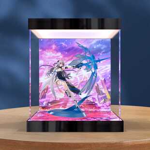 适用绷坏3 布洛妮娅 次生银翼 手办模型灯光亚克力主题背景收纳盒