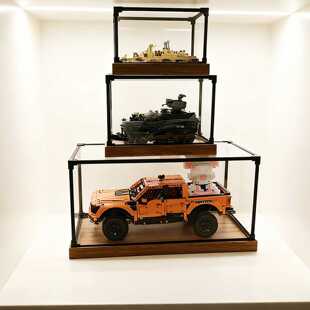 亚克力展示盒积木黏土动漫模型一体式高透明高达防尘罩手办收纳盒