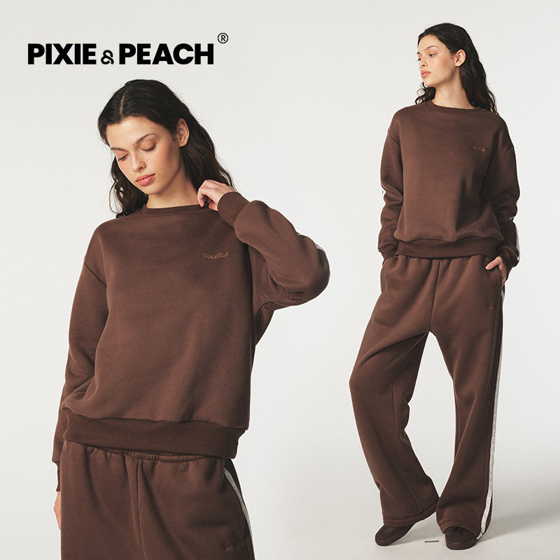 Pixie sweets甜蜜梦境高级咖休闲家居服长袖加绒女士睡衣2025新款