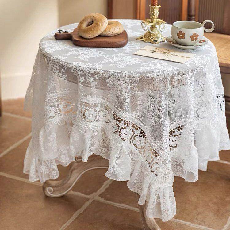 法式感复古蕾丝桌布圆形长方形餐桌茶几盖巾轻奢ins文艺台布,居家布艺,桌布,淘宝优惠券,粉丝福利购,淘宝优惠卷