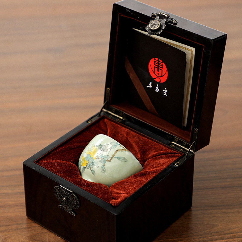 东方窑 汝窑主人杯开片可养品茗杯个人茶碗景德镇陶瓷e18