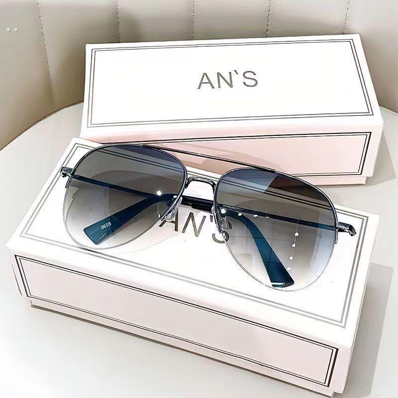 男款大脸半框防紫外线墨镜时尚眼镜开车韩版太阳镜女潮新款超轻