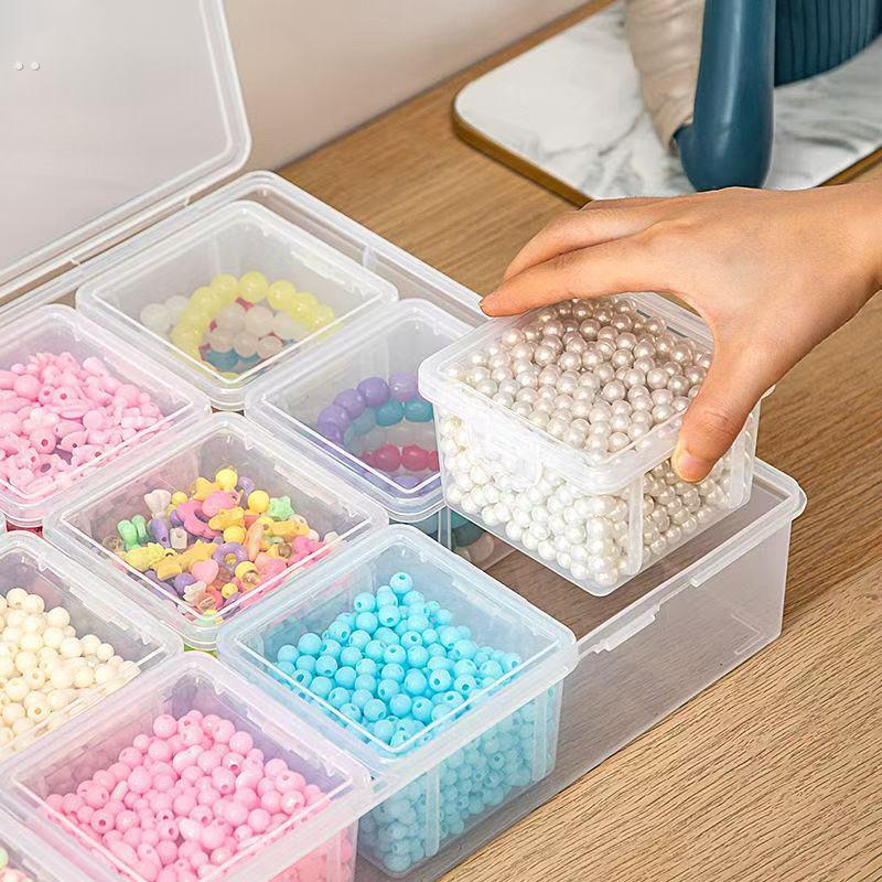手工串珠收纳盒散珠琉璃珠盒子米珠分装盒手串项链首饰小卡盒