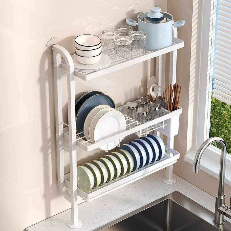 厨房置物架水槽窄边沥水碗架免打孔上墙放碗碟盘收纳靠墙洗碗架子,厨房/烹饪用具,碗架,淘宝优惠券,粉丝福利购,淘宝优惠卷