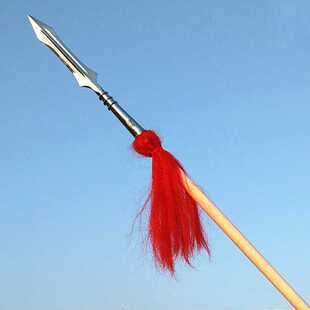白蜡杆红缨枪霸王枪武术枪赵子龙长枪不锈钢红樱枪头长矛太极大枪