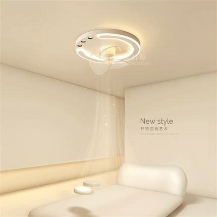 创意隐形风扇灯简约现代led吸顶灯大气客厅灯卧室餐厅灯新款灯具
