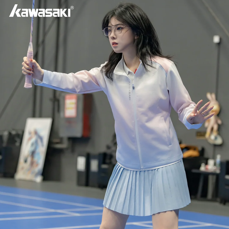 Kawasaki川崎果缤纷运动外套女秋冬新款渐变开衫长袖休闲修身夹克,运动服/休闲服装,运动茄克/外套,淘宝优惠券,粉丝福利购,淘宝优惠卷