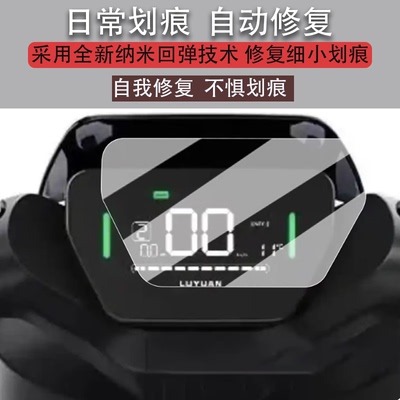 适用于绿源F30仪表膜电动车f30液晶仪表盘贴膜绿源液冷F30屏幕保护膜非钢化膜防水贴纸改装配件大灯脚垫