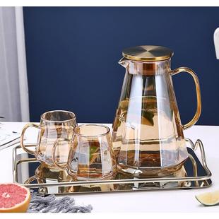 扎壶大容量凉水壶 北欧冷水壶玻璃耐热高温家用凉白开水杯茶壶套装