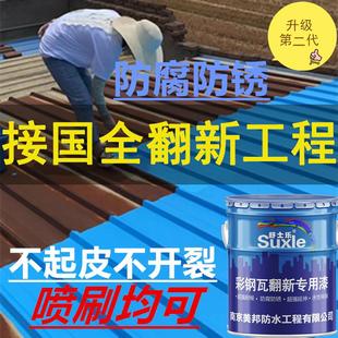 免除锈彩钢瓦翻新专用漆金属防锈喷漆工业厂房水性漆卷帘门防腐剂
