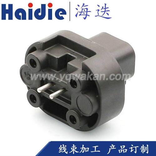 DT15-2PB 黑色连接器2孔汽车插件/线束护套