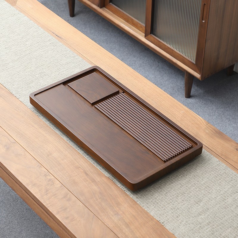 整块实木茶盘家用茶具套装小型干泡茶台排水茶海办公室高端电木款