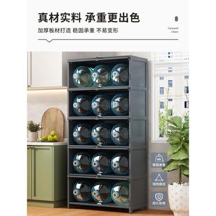 A9L厨房收纳柜子储物柜多层家用碗柜客厅餐具杂物柜餐边柜靠墙置