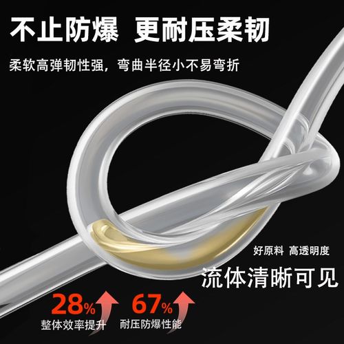 PU气管软管气动气泵空压机气管高压耐高温子16/12/10/4/6/8mm气管