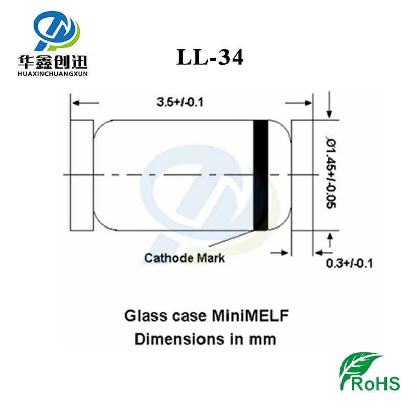 贴片稳压二极管ZMM3V6 0.5W LL-34/1206玻璃封装 3.6V稳压二极管