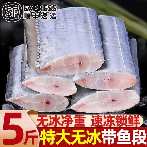 温岭新鲜小眼带鱼中段冷冻现切