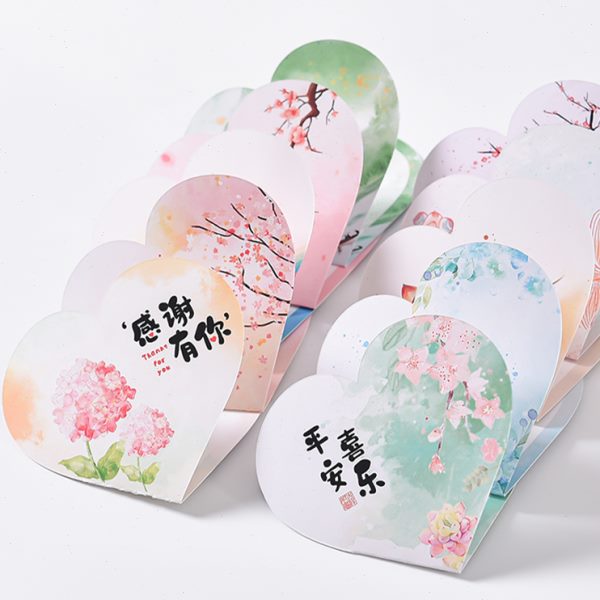 爱心贺卡端午节感谢吊牌小卡片创意留言祝福墙生日挂件心形心愿卡