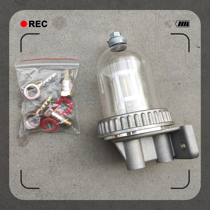 CA141改装加装柴油滤芯带防水透明粗滤杯油水分离器总成滤清器