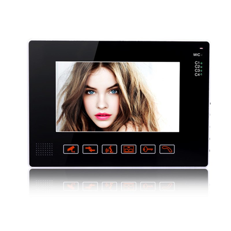 山一视达 9寸刷卡数字可视对讲系统IP55防水CCD700线室外机