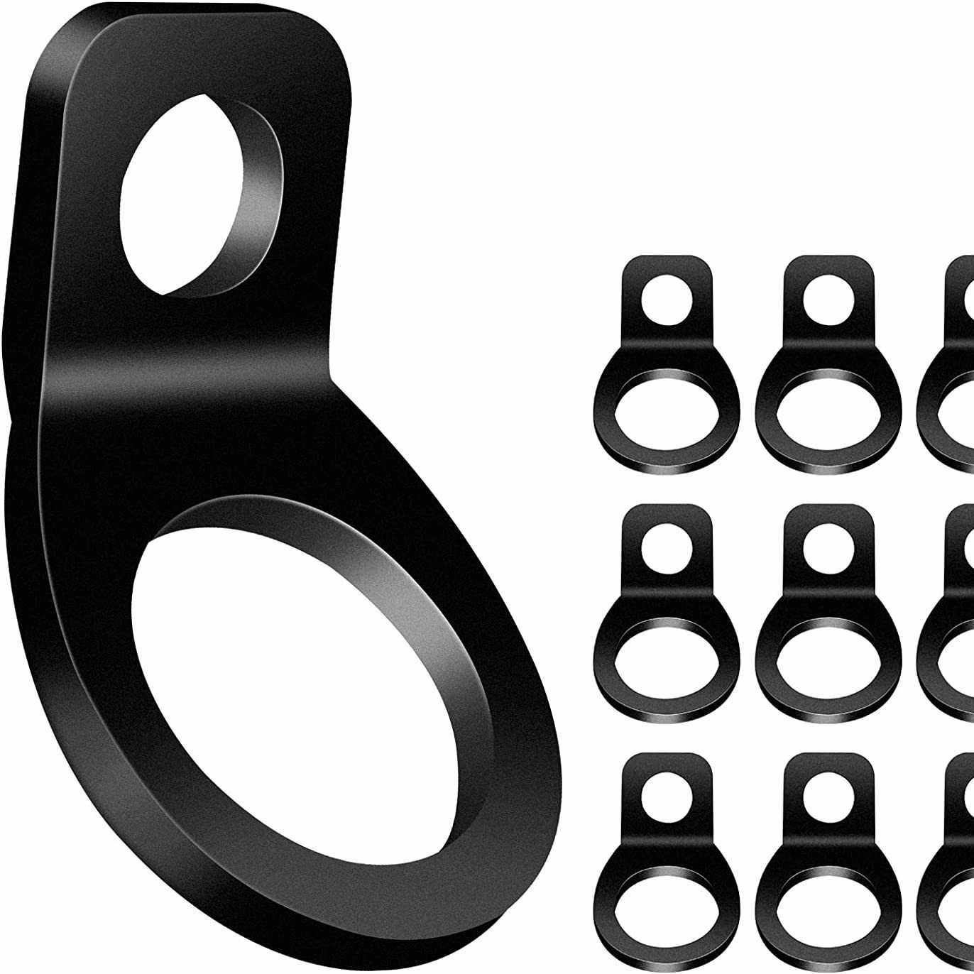 10pcs黑色O型环系紧锚钩绑带锚钩不锈钢挂钩配件