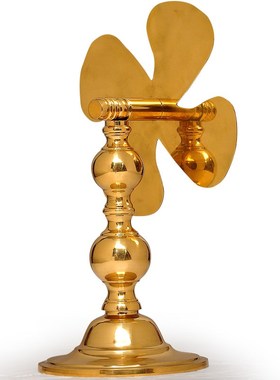 全铜圆座风车摆件旋转玄关办x公室吉祥轮转乾坤招财室内风水工艺