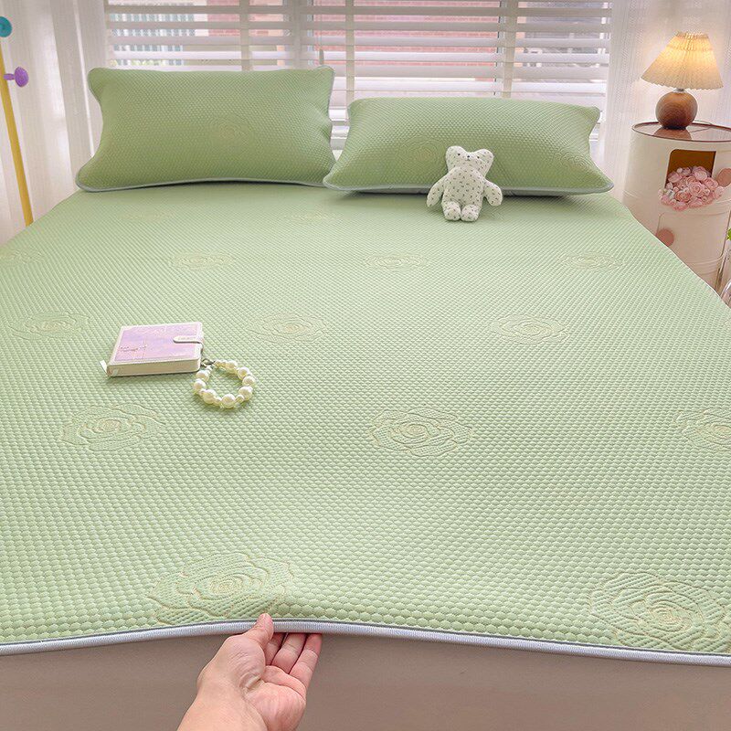 定制A类冰丝冰豆豆凉席床单绑带软席135x150x180x19W0榻榻米上下