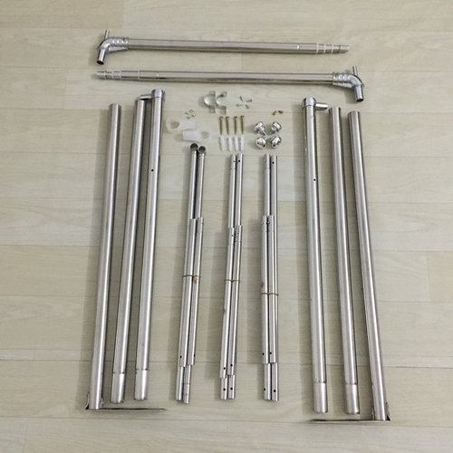 32MM伸缩蚊帐落地支架配件钓鱼杆弧形28MMJ加粗加厚不锈钢1.251.8