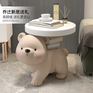 大型熊落地摆件客厅电视柜沙发旁茶几托盘装 饰P品轻奢家居乔迁礼