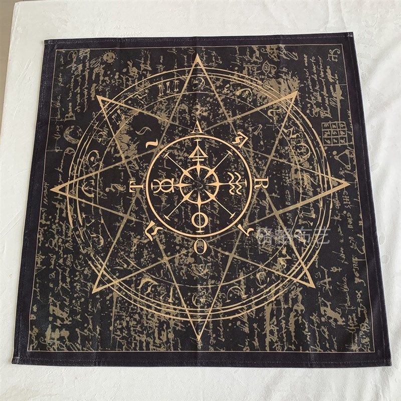 加厚绒布 复古命运之轮塔罗牌桌布罗牌卡牌塔O牌布 神秘感塔罗桌,居家布艺,桌布,淘宝优惠券,粉丝福利购,淘宝优惠卷