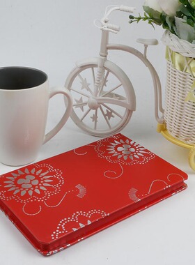 繁华烙印红色内页日记本彩色内页笔记本复古个P性笔记本子学生文