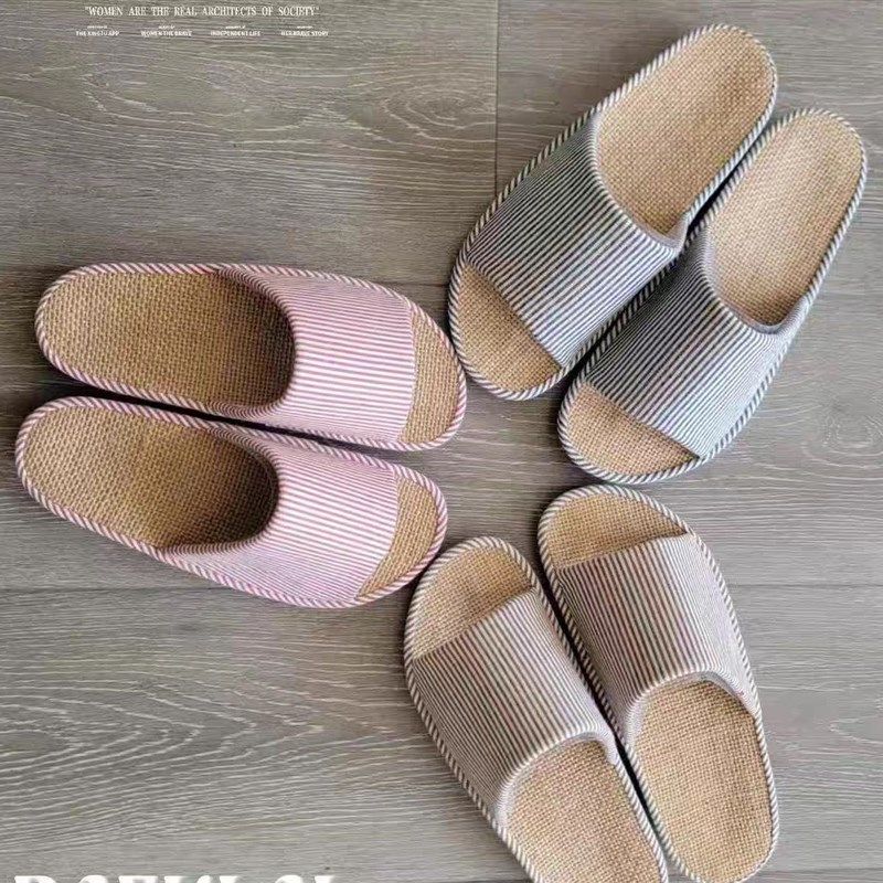 日系亚麻拖鞋  条纹家居C鞋男女通用 室内外拖鞋,居家布艺,居家亚麻拖鞋,淘宝优惠券,粉丝福利购,淘宝优惠卷