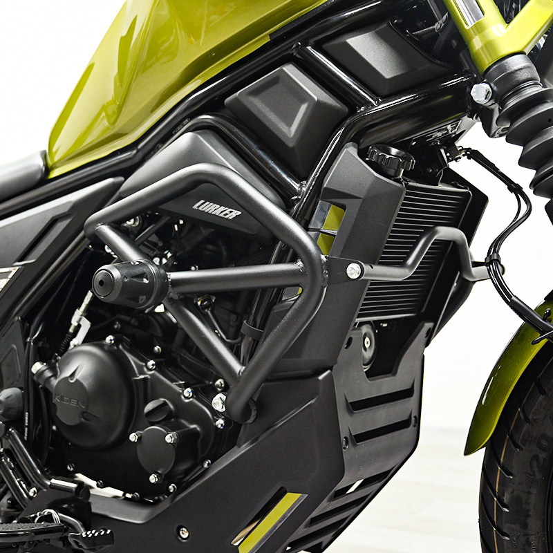 适用启典KD150C护杠防摔杠保险杆改装复古边包帆布W包折叠靠背配