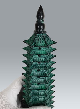 青铜摆件十三层文昌塔书房v客厅古玩古董收藏复古仿古工艺品博古