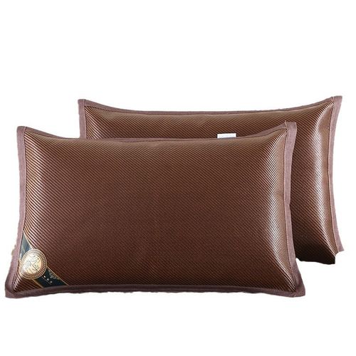 夏季凉席枕冰丝枕套一对装家用A夏天冰藤席枕头套单人枕芯内胆套