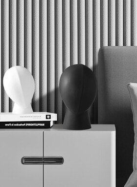 现代蒙眼黑白人物k树脂工艺品样板房间抽象艺术雕塑摆件桌面装饰