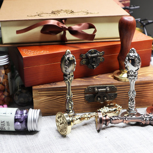 复古火漆印章g定作蜡戳火漆封蜡印章定做中英文名来图DIY设计订制