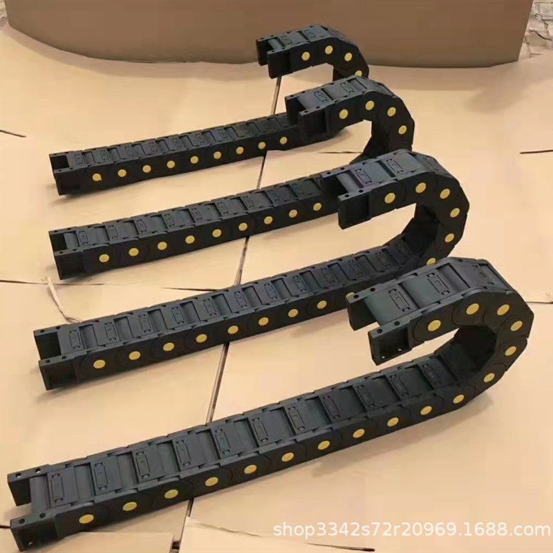 机床设备尼龙拖链增强机床坦克链工程塑料桥式拖链全封闭拖链线槽