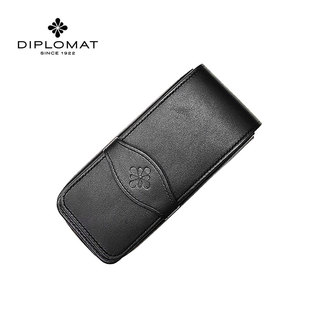 德国进口Diplomat外交官黑色皮套钢笔保护收纳袋四支装 钢笔笔套
