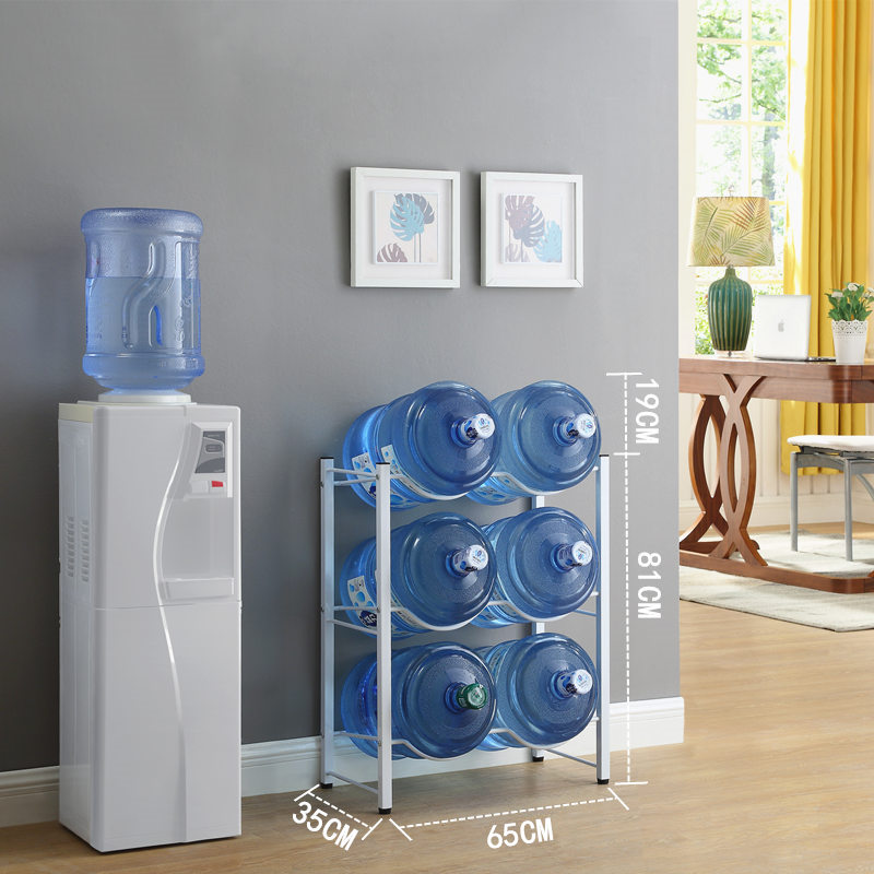 优选远志水桶架  三层双排六桶装纯净水桶放置架子 饮用桶装水收
