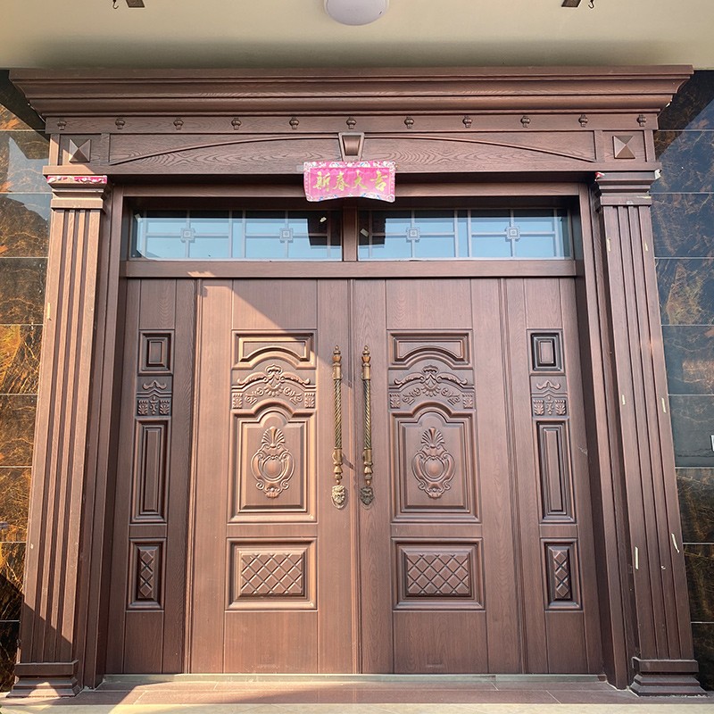 优选锌合金大门别墅大门双开门对开门农村进户大门入户大门家用乡