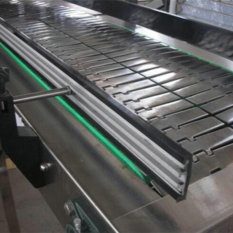 不锈钢平顶链输送机饮料矿泉水啤酒输送线柔性链输送机耐用