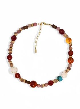 赵露思同款混石项链女贝壳串珠