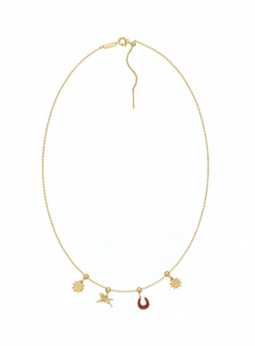 跃马逐光本命年女转运锁骨链