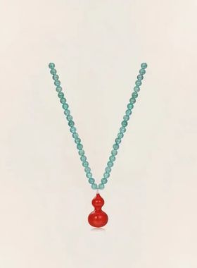 葫芦项链正红色中式礼品工艺