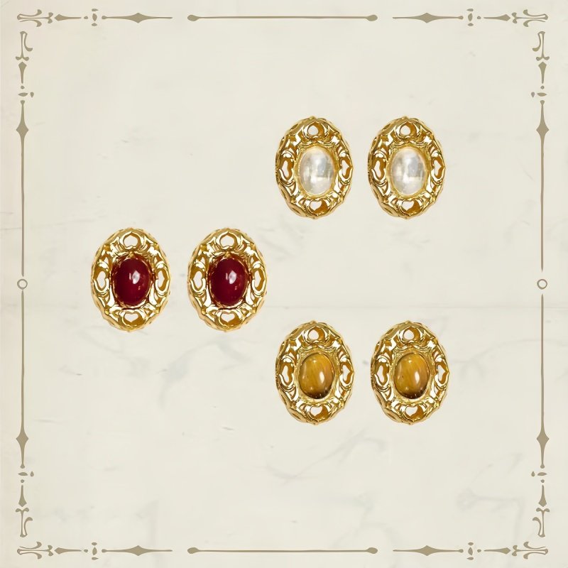 【新款】金枫露白水晶耳钉复古镂空耳环轻奢高级感耳饰女,饰品/流行首饰/时尚饰品新,耳钉,淘宝优惠券,粉丝福利购,淘宝优惠卷