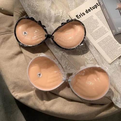 胸贴女婚纱用蕾丝硅胶文胸贴隐形无肩带加厚无痕聚拢上托乳贴抹胸